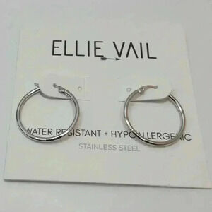 Brand New Ellie Vail Laurette Medium Hoop Earring